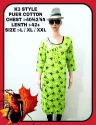 Formal Wear Printed Cotton Kurtis