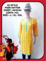 Formal Wear Printed Cotton Kurtis thumb 2