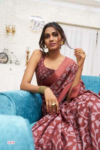 Party wear linen clearance sarees