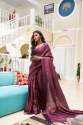Naisha Silk Party Wear Linen Sarees thumb 14
