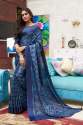 Naisha Silk Party Wear Linen Sarees thumb 4