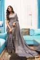Naisha Silk Party Wear Linen Sarees thumb 8