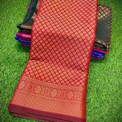 SANGAm Katan Silk Sarees with antique Jari