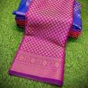 SANGAm Katan Silk Sarees with antique Jari thumb 2