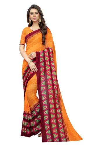 Trendy Georgette Printed Sarees