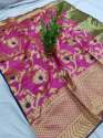 Women Embroidery Work Sana Silk Sarees thumb 11