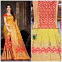 Women Embroidery Work Sana Silk Sarees thumb 14