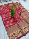 Women Embroidery Work Sana Silk Sarees thumb 5