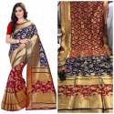 Women Embroidery Work Sana Silk Sarees thumb 9