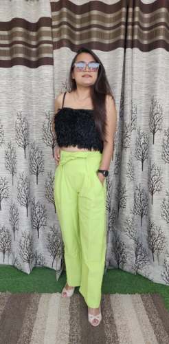 FRONT TIE STRAIGHT FIT PANTS (WITH POCKETS) 
