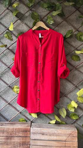 Ladies Plain Double Pocket Cotton Top  by urban darji lifestyle
