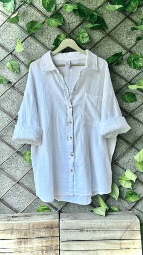 Ladies Plus Size Baggy Style Mulmul Shirts