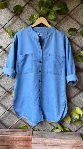 Regular Wear Double Pocket Denim Top