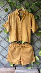 Summer Special Mulmul Cotton Shorts Cord Set For Ladies