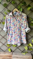 Women Casual Printed Full Sleeve Soft Mulmul Shirts