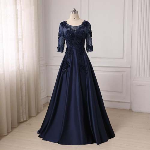 Elegant Royal Blue Party Wear Gown by Abha Fashion