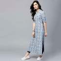 Women Straight Printed Cotton Kurtis