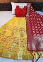 Attractive And Designer Banarasi Brocade Lehenga thumb 4