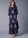 Designer Foil Printed Rayon Palazzo Kurtis thumb 2
