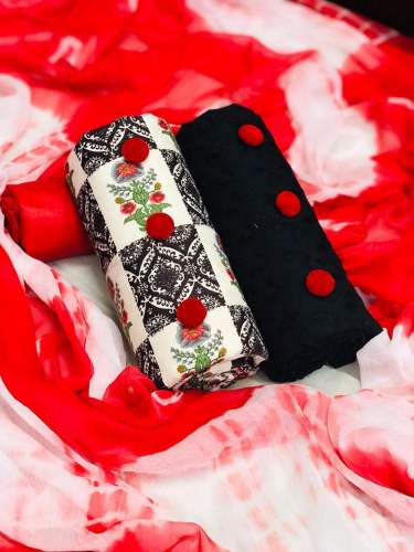 Floral Printed Cotton Dress Material