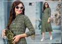 Girls Cotton Checks Twirl Catalogue Kurtis thumb 4