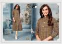 Girls Cotton Checks Twirl Catalogue Kurtis thumb 6