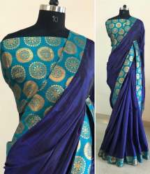 Ladies Brocade Sarees With Jecard Patta