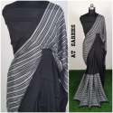 Ladies Party Wear White Tone Silk Crepe Sarees