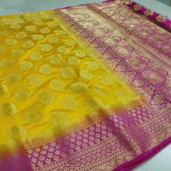 Latest Kanjivaram Tussar Silk Sarees