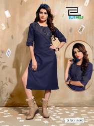 Latest Women Denim Printed Kurtis