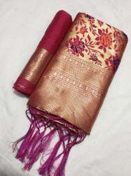 Meenakari Heavy Pallu Zari Pure Silk Sarees