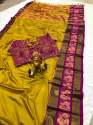 Morni Print Cotton Silk Sarees thumb 1