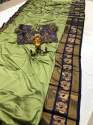 Morni Print Cotton Silk Sarees thumb 3
