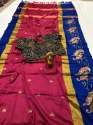 Peacock Design Cotton Silk Sarees thumb 1