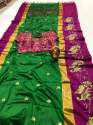 Peacock Design Cotton Silk Sarees thumb 5