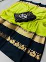Woman Pure Soft Silk Cotton Sarees thumb 4