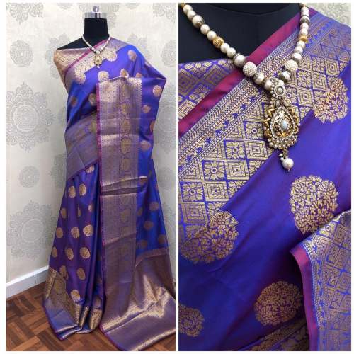 Women Banarasi Handloom Zari Work Silk Sarees 