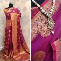 Women Banarasi Handloom Zari Work Silk Sarees  thumb 3