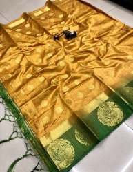 Women Zari Work Tussar Raw Silk Sarees