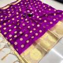 Women Zari Work Tussar Raw Silk Sarees thumb 12