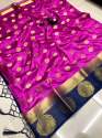 Women Zari Work Tussar Raw Silk Sarees thumb 5