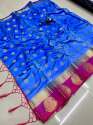 Women Zari Work Tussar Raw Silk Sarees thumb 9