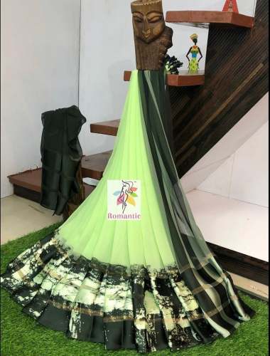 Latest Satin Patta Sarees