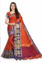 banarasi mor border saree thumb 3