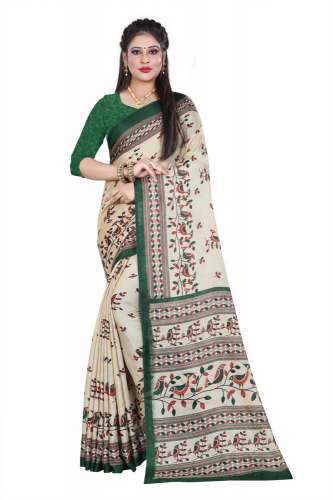 chidiya linen jute saree