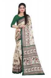chidiya linen jute saree