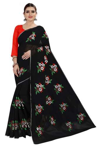 folwer chaderi saree