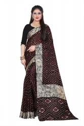 leriya linen jute saree