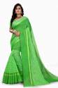 printed cotton silk saree thumb 1