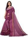 printed cotton silk saree thumb 3